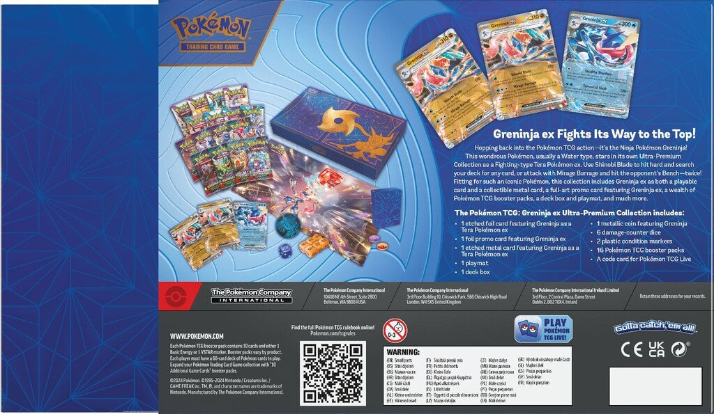 Pokemon Greninja Ex Ultra Premium Collection bakside