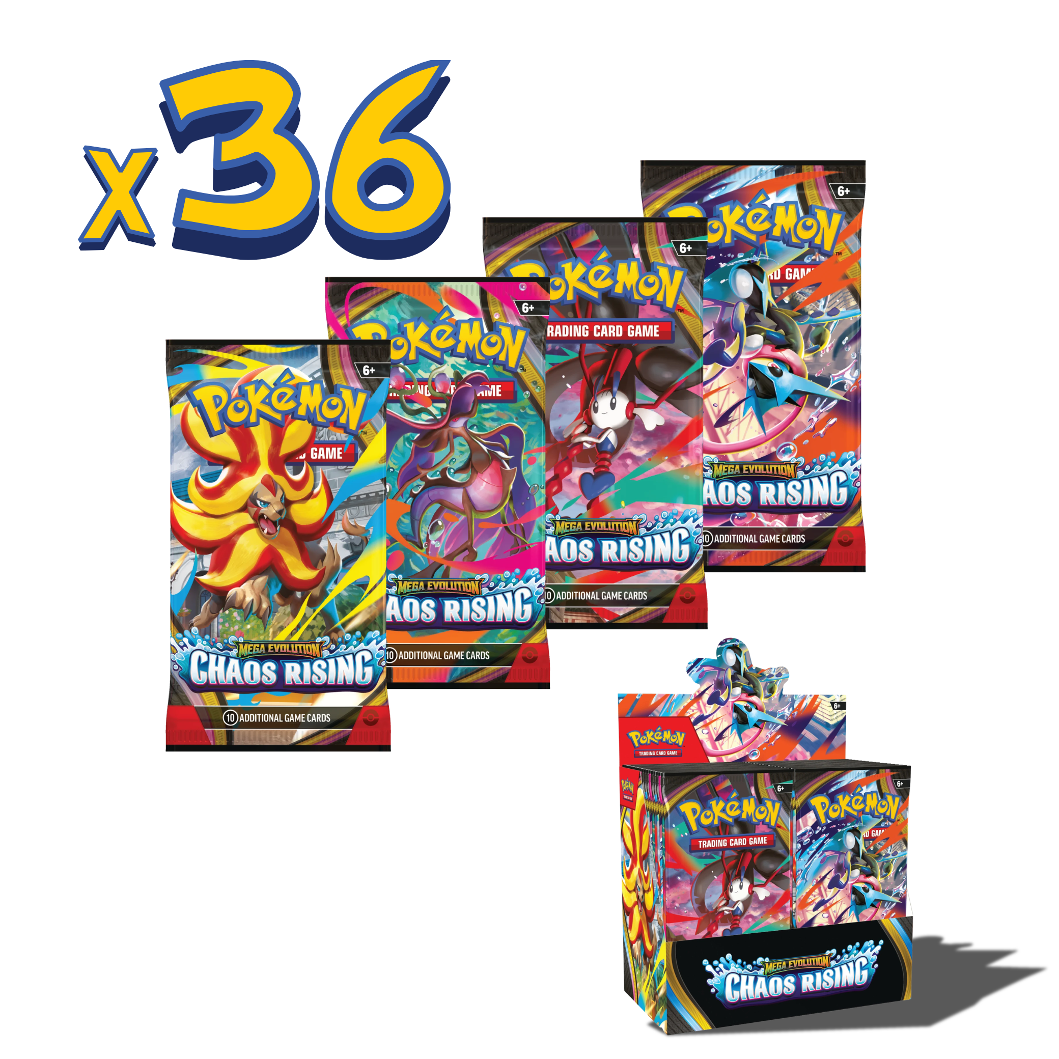 Pokemon Chaos Rising – 36x Booster Packs
