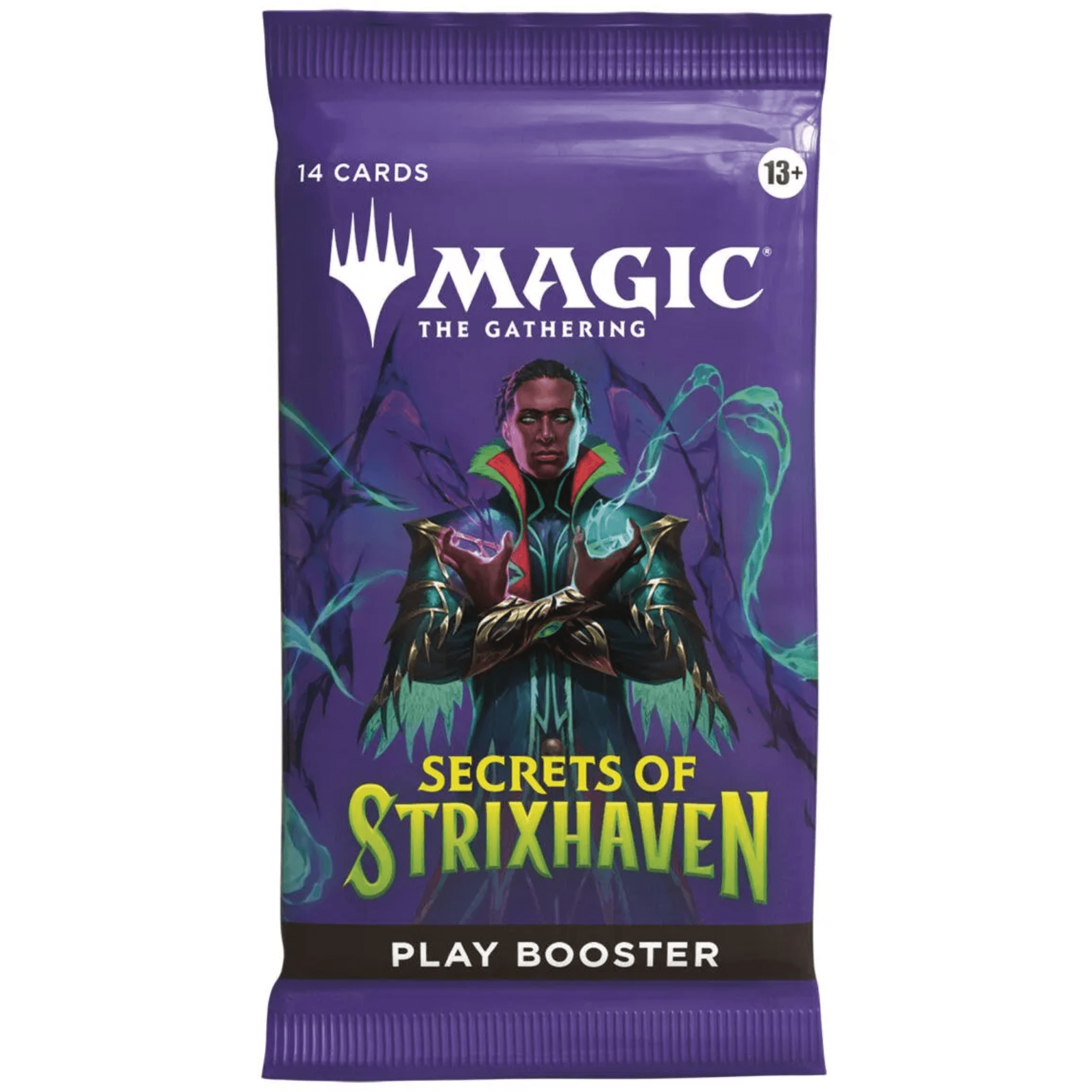 Magic The Gathering - Secrets of Strixhaven Play Booster Display packaging with 14 cards