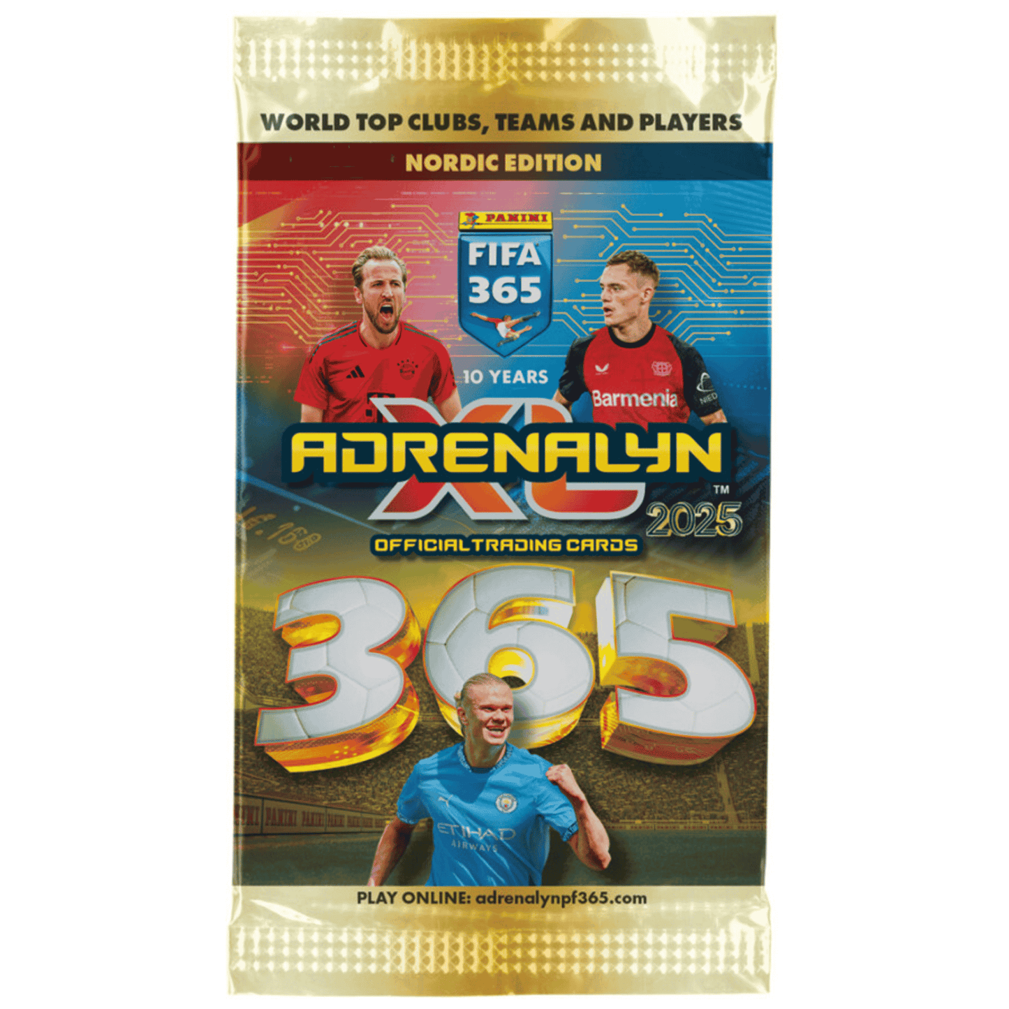 Fotballkort Panini FIFA 365 Adrenalyn XL 2025 Boosterpakke med 6 fotballkort