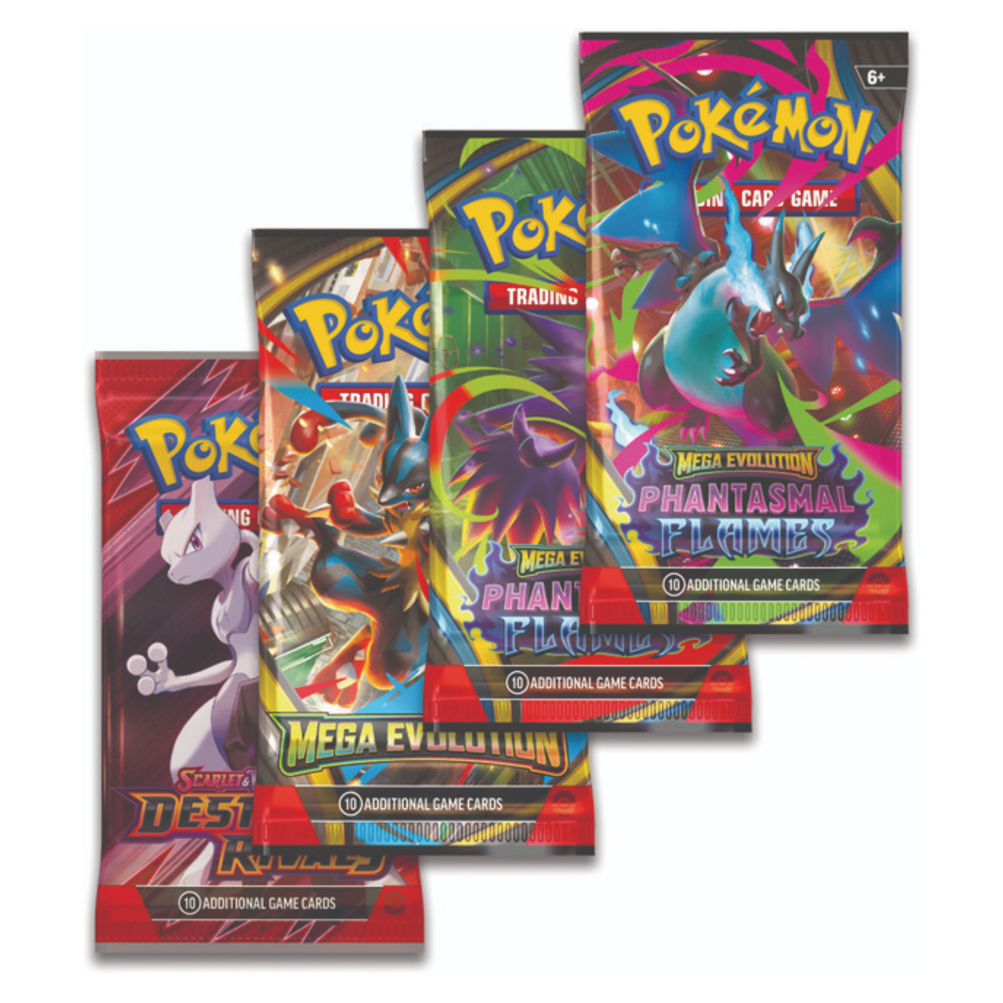 Poke Tin Spring 2026: Mega Charizard X ( Max 1 Pr Husstand) boosterpakker i spennende design.