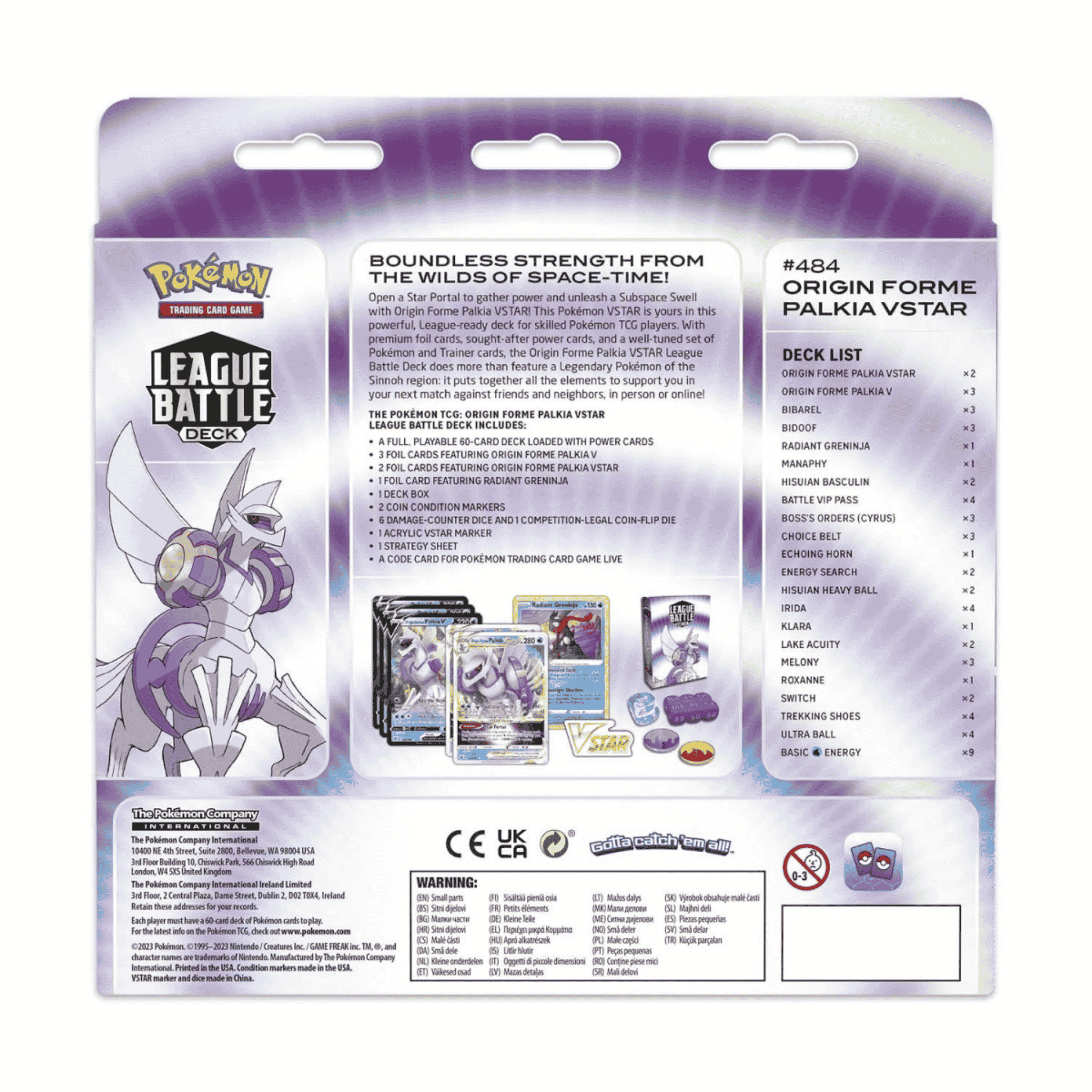 Pokemon League Battle Deck Origin Forme Palkia VSTAR