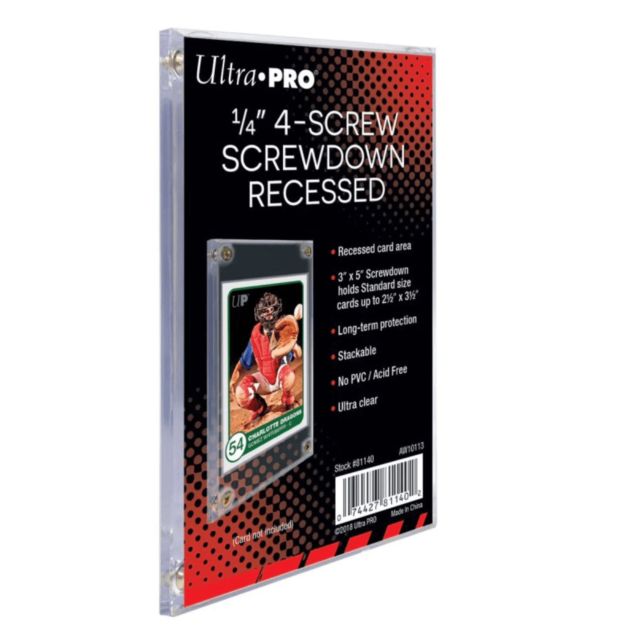 Ultra PRO 1/4" Screwdown Recessed Card Holder