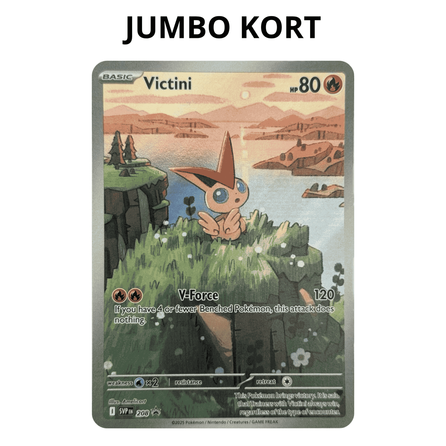 Victini 208 Jumbo Promo kort - Scarlet & Violet