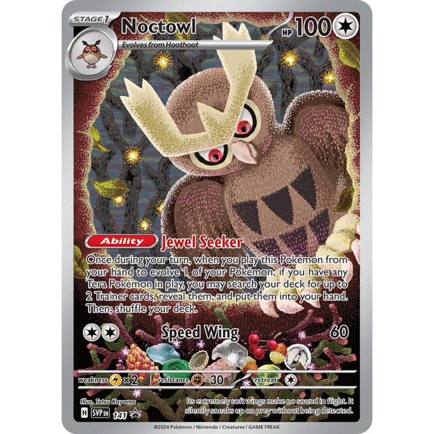 Noctowl SVP 141 Promo kort - Scarlet & Violet