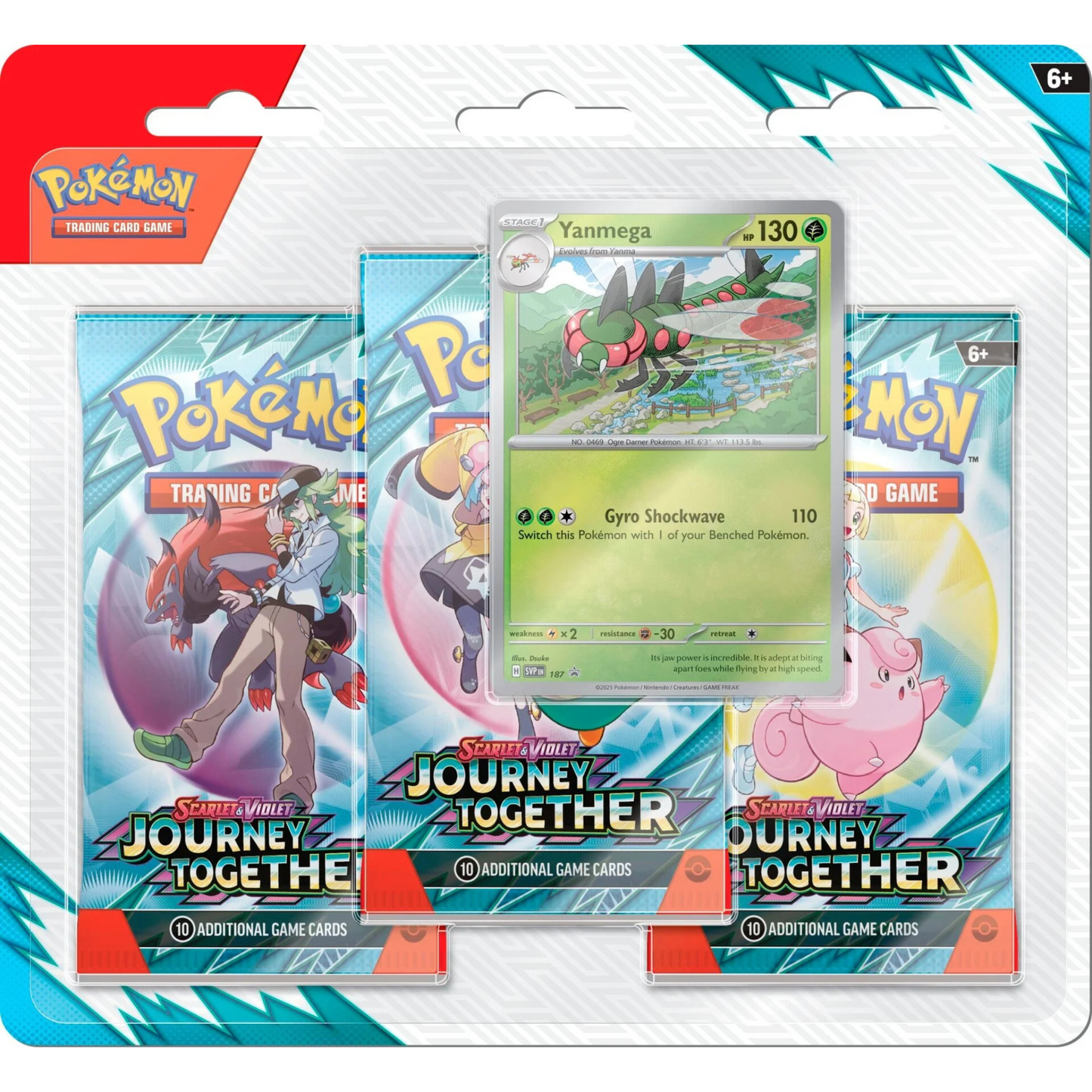 Pokemon sv:9 Journey Together 3pk blister (Yanmega)