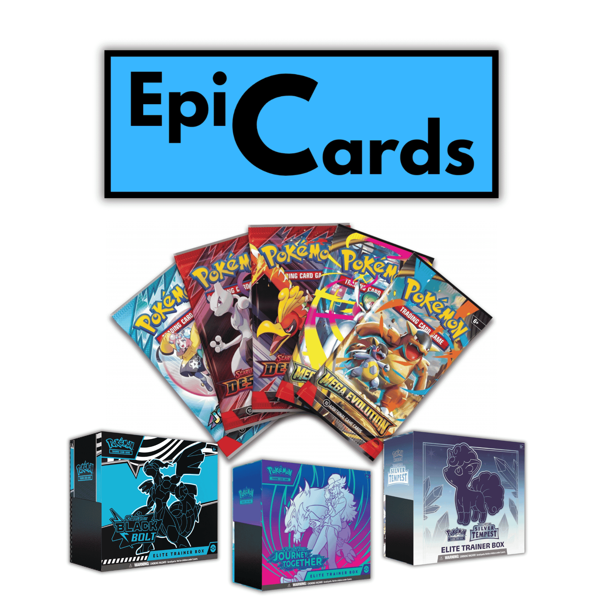 Kjøp Pokemon Kort, Booster Pakker, Elite Trainer Boxer & Mer - EpiCards logo design