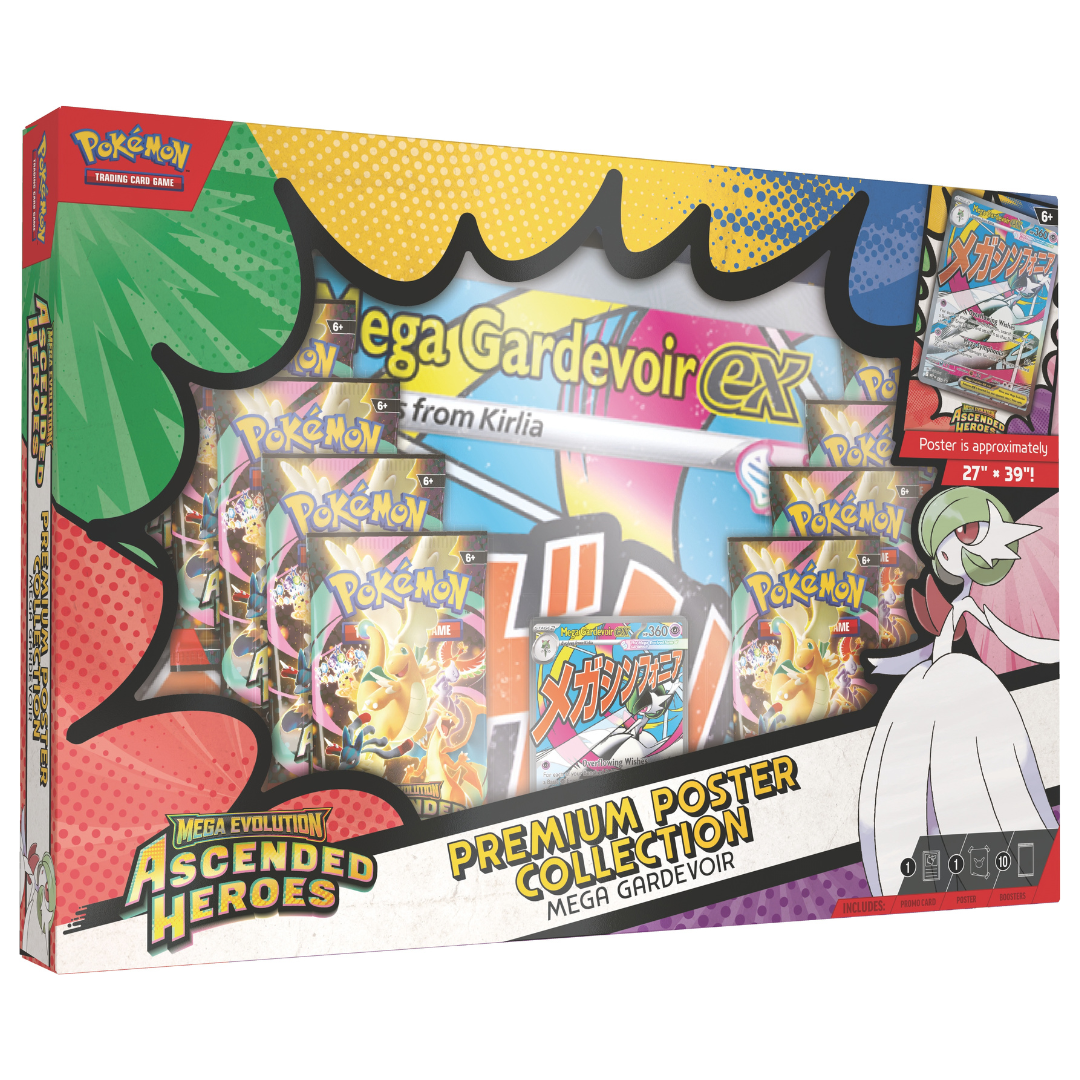 Pokémon: Mega Evolution - Ascended Heroes Premium Poster Collection - Mega Gardevoir ex featuring vibrant poster designs.