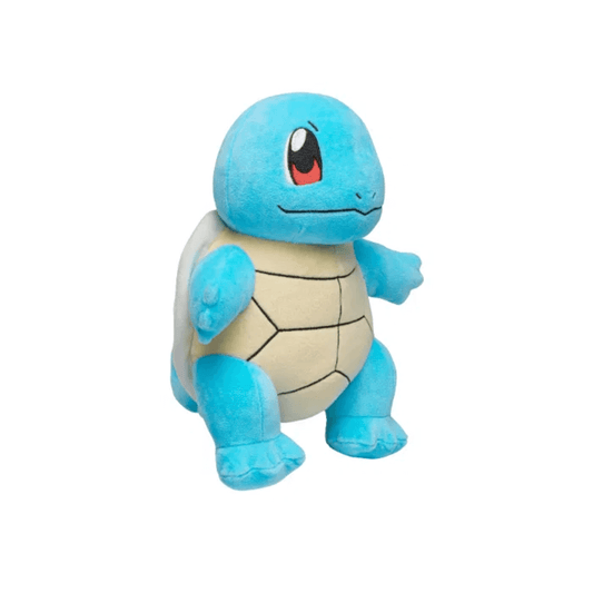 Pokémon Plush 30 cm – Squirtle, myk og detaljert bamse i lys blått og beige, perfekt for unge Pokémon-fans.
