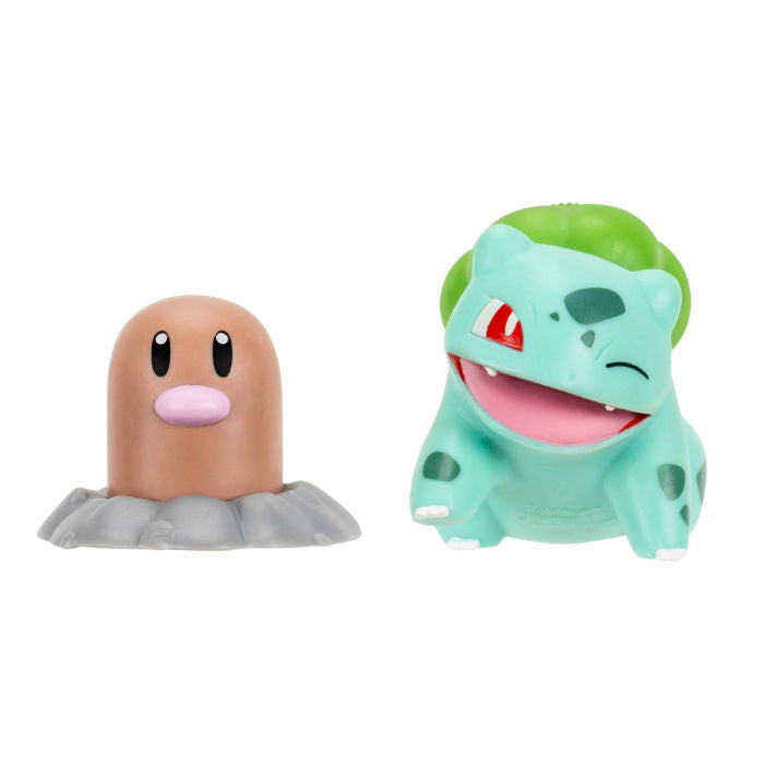 Pokemon Battle Figure - Bulbasaur & Diglet, featuring Bulbasaur and Diglett characters from the Pokemon series.