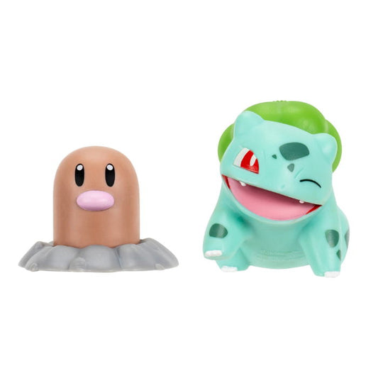 Pokemon Battle Figure - Bulbasaur & Diglet, featuring Bulbasaur and Diglett characters from the Pokemon series.