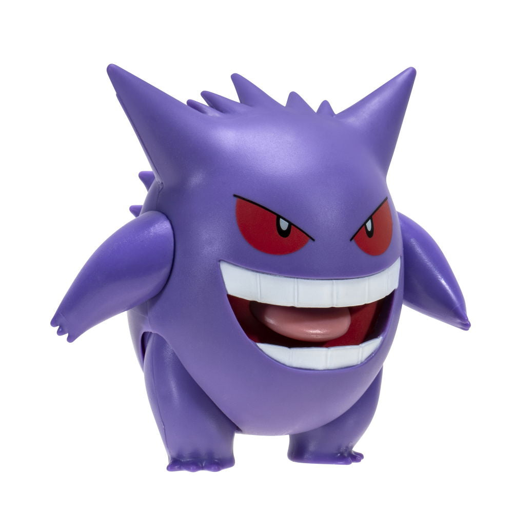 Pokemon Battle Feature Figure Gengar - a detailed purple Gengar figure with red eyes and a wide smile.