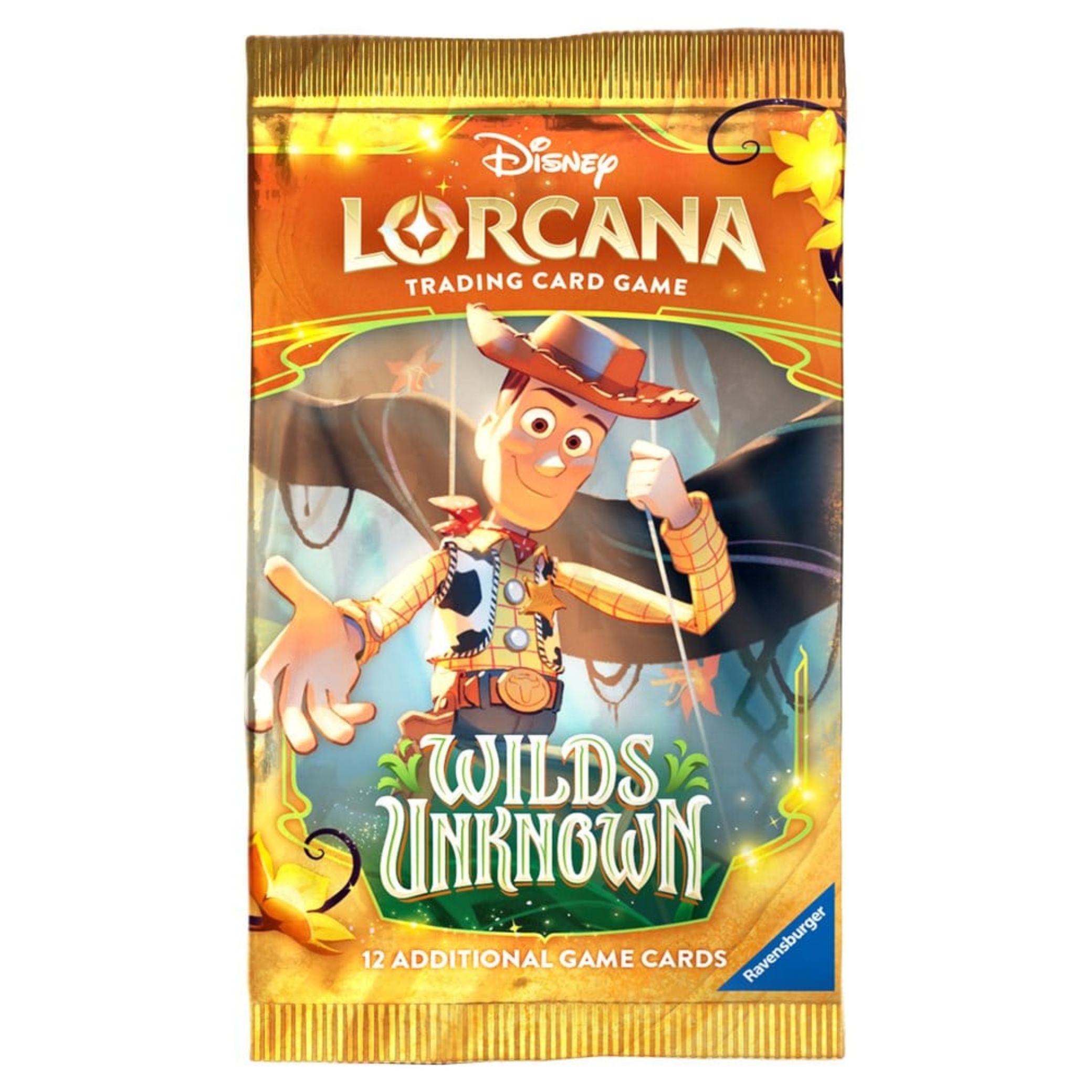 Disney lorcana booster pakke wilds unkown woody
