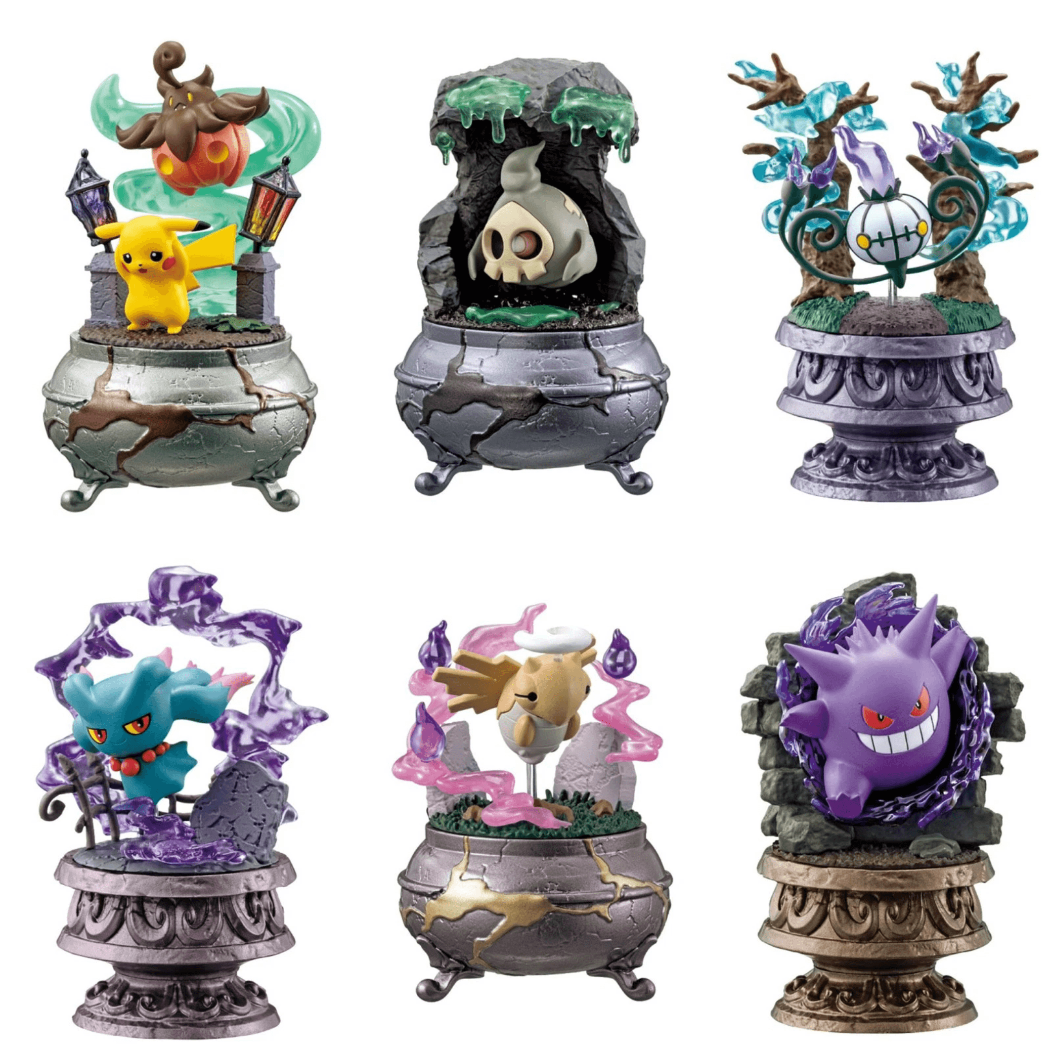 Pokemon Little Night Collection 2 – Mischief in the Moonlit Dark - Re-Ment Blind Box Figur featuring spooky Pokemon figures
