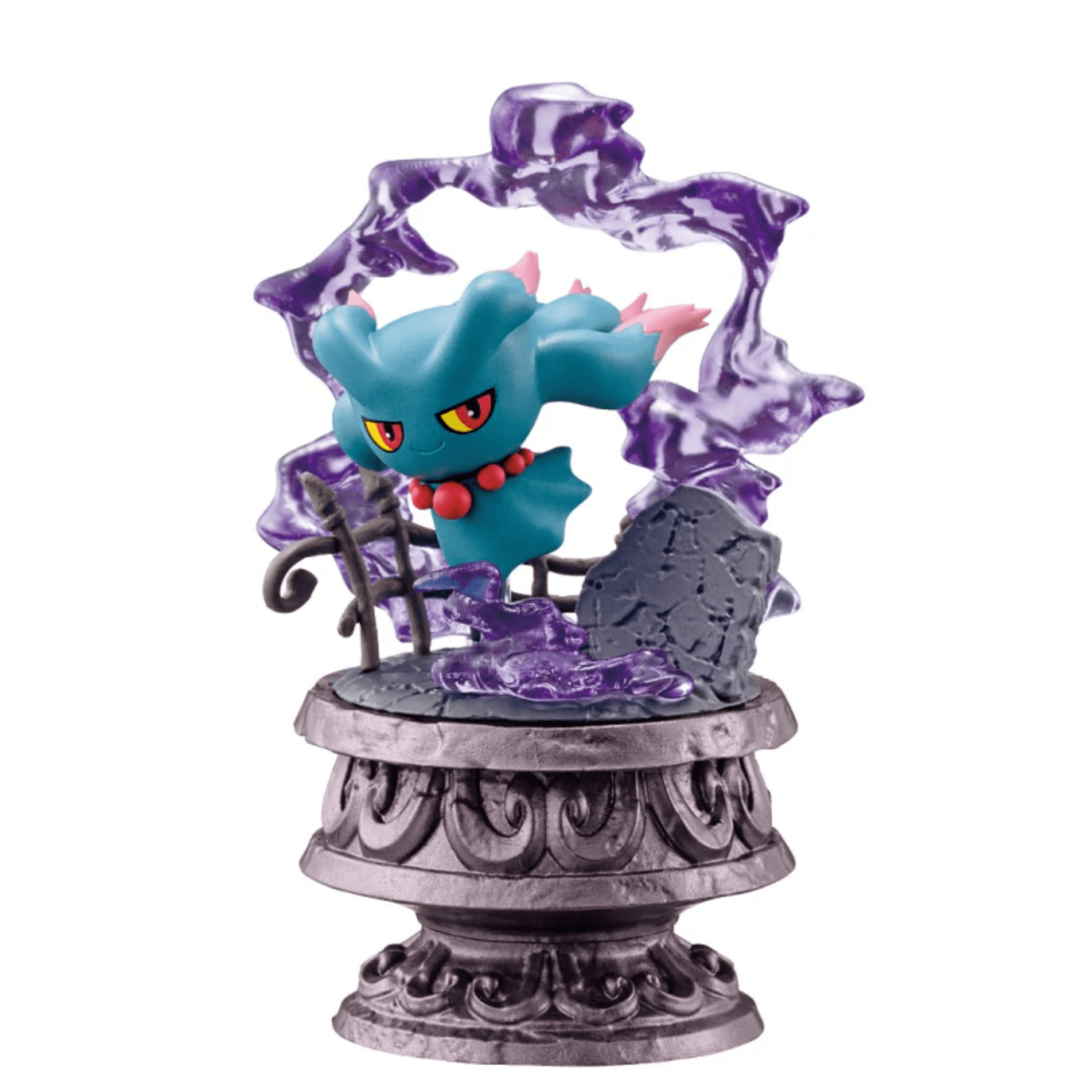 Pokemon Little Night Collection 2 blind box figur featuring a ghostly Pokemon with purple effects.