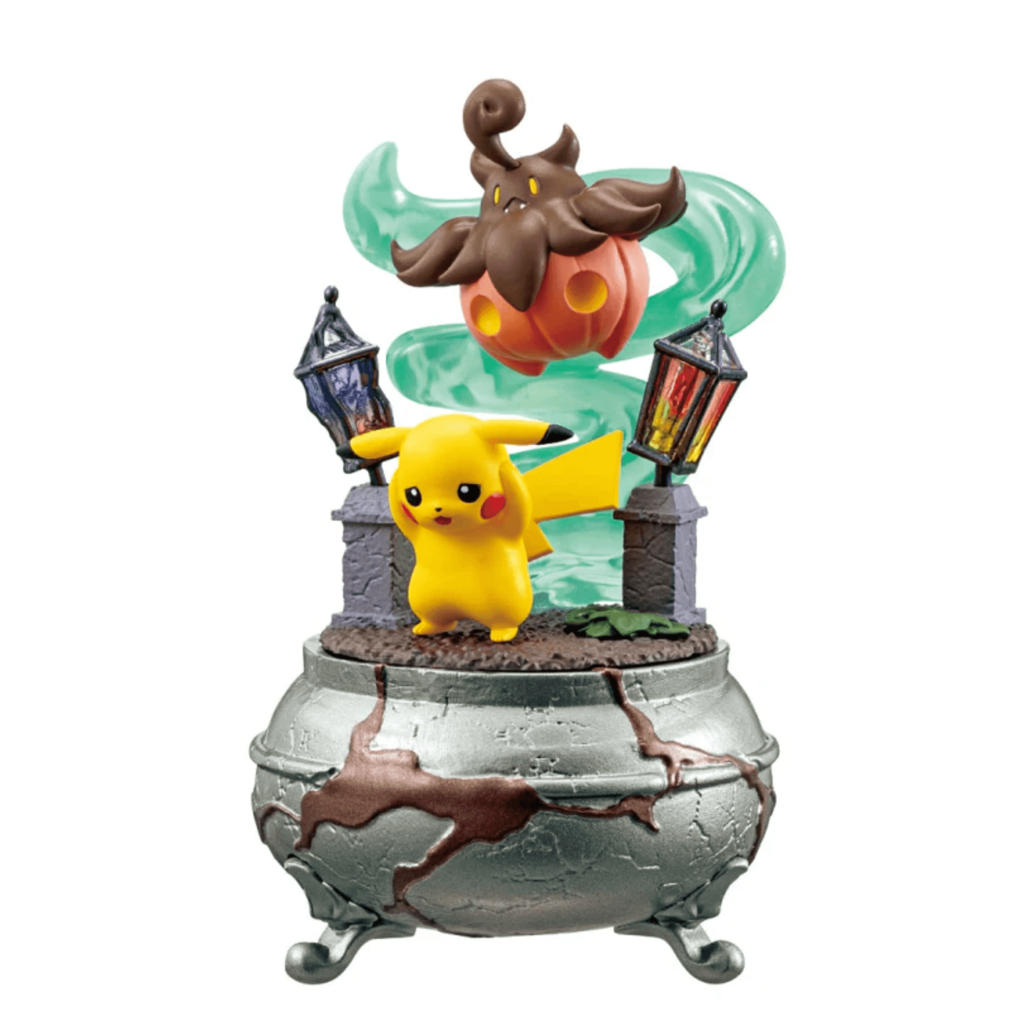 Pokemon Little Night Collection 2 blind box figur featuring Pikachu and spooky ghostly elements.