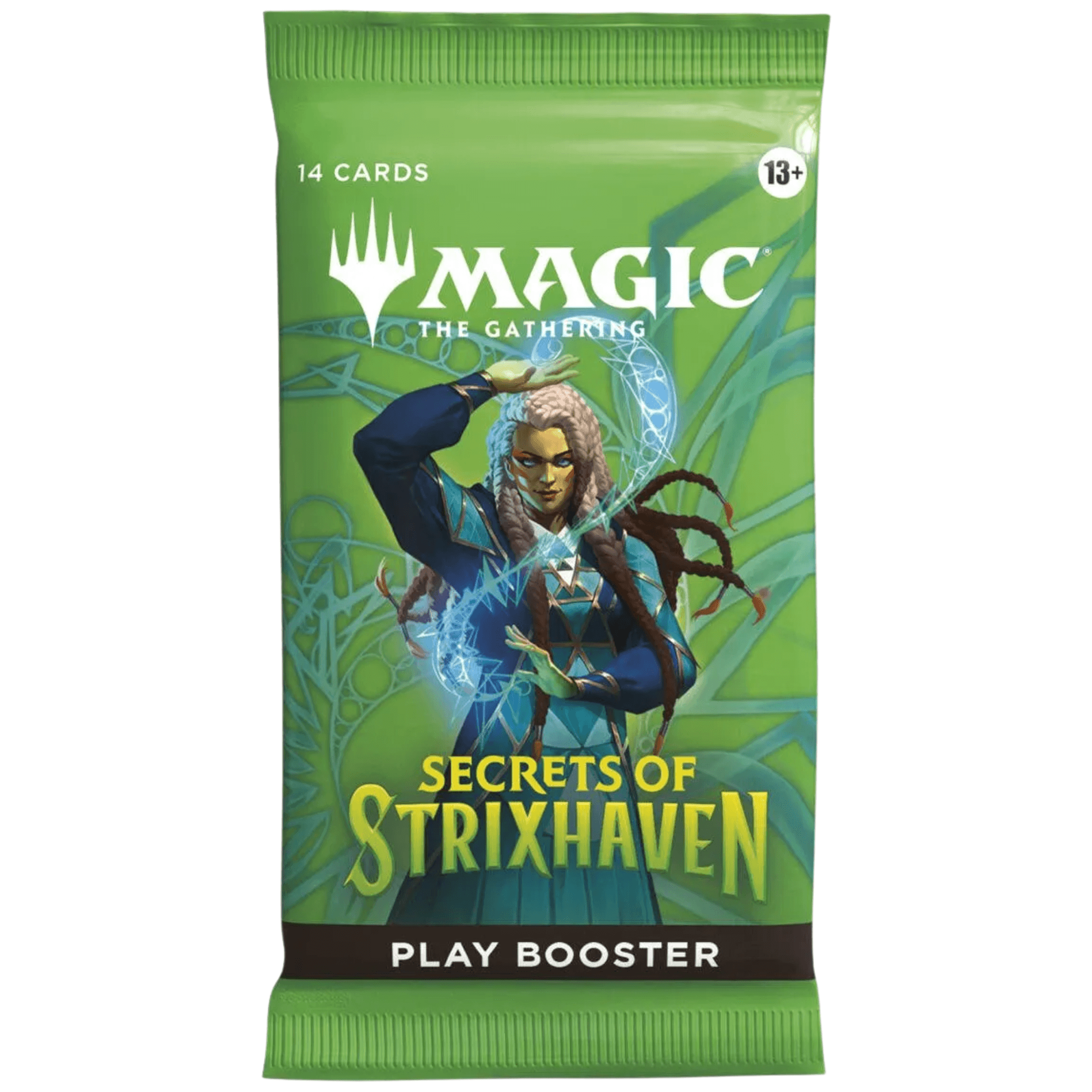 Magic The Gathering - Teenage Mutant Ninja Turtles TMNT Play Booster Display packaging featuring Secrets of Strixhaven.