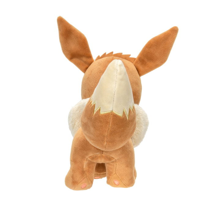 Pokémon Eevee plysjbamse 30 cm sett bakfra med myk pels og karakteristiske ører