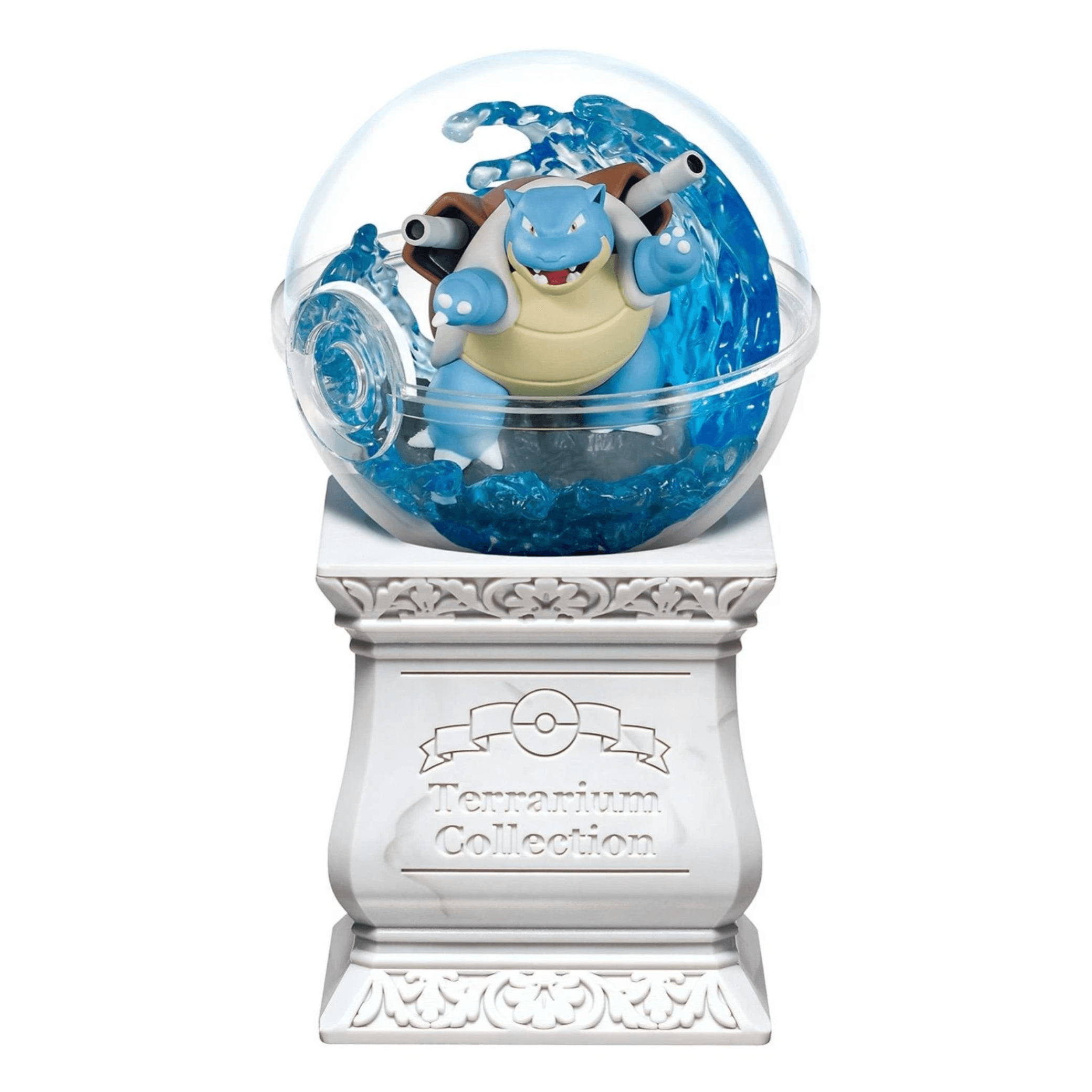 Pokemon Terrarium Collection Vol. 15 – Re-Ment Blind Box Figur av Blastoise i detaljert terrarium med vann.
