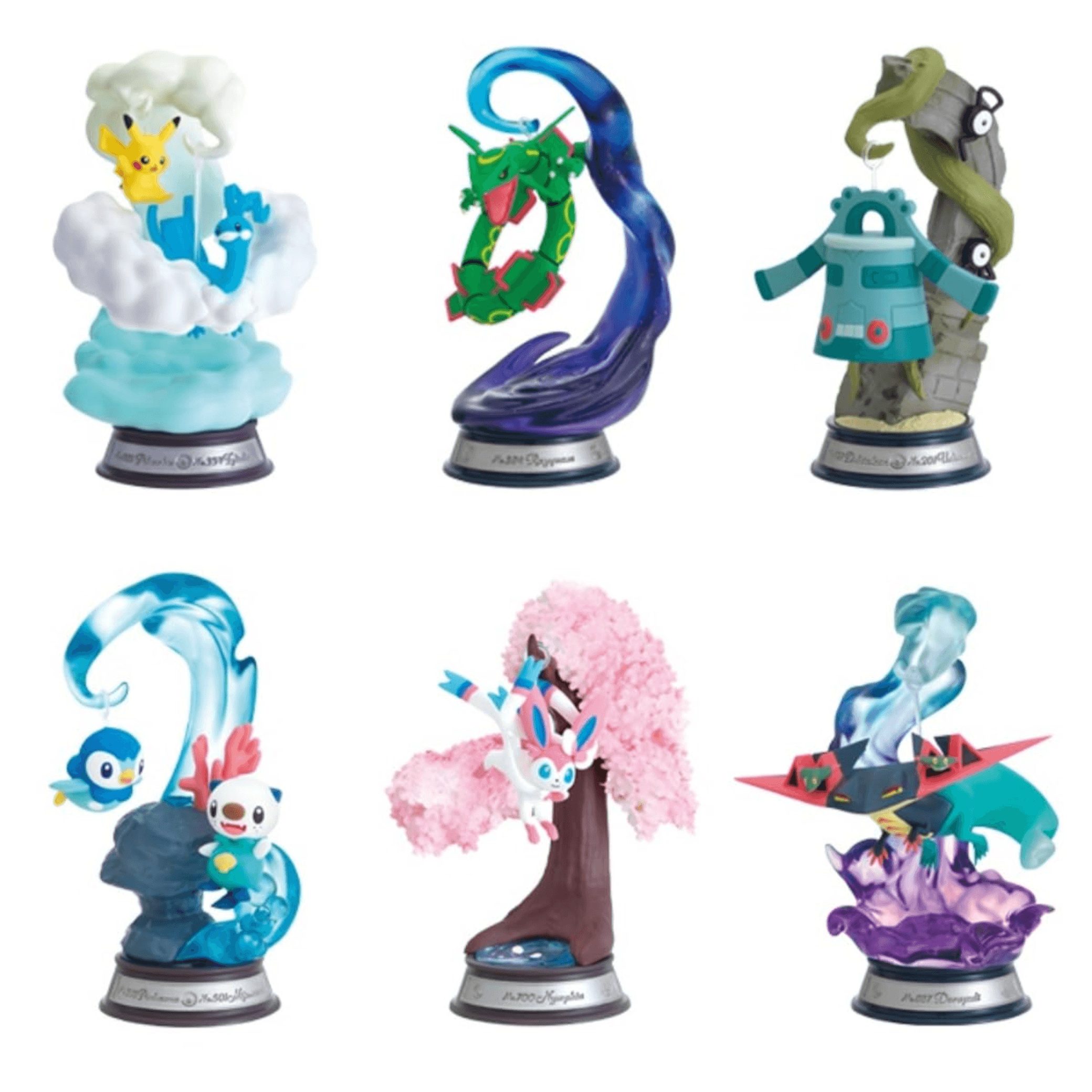 Pokemon Swing Vignette Collection Vol. 2 (Re-Ment) – Blind Box Figur med detaljerte Pokemon figurer.