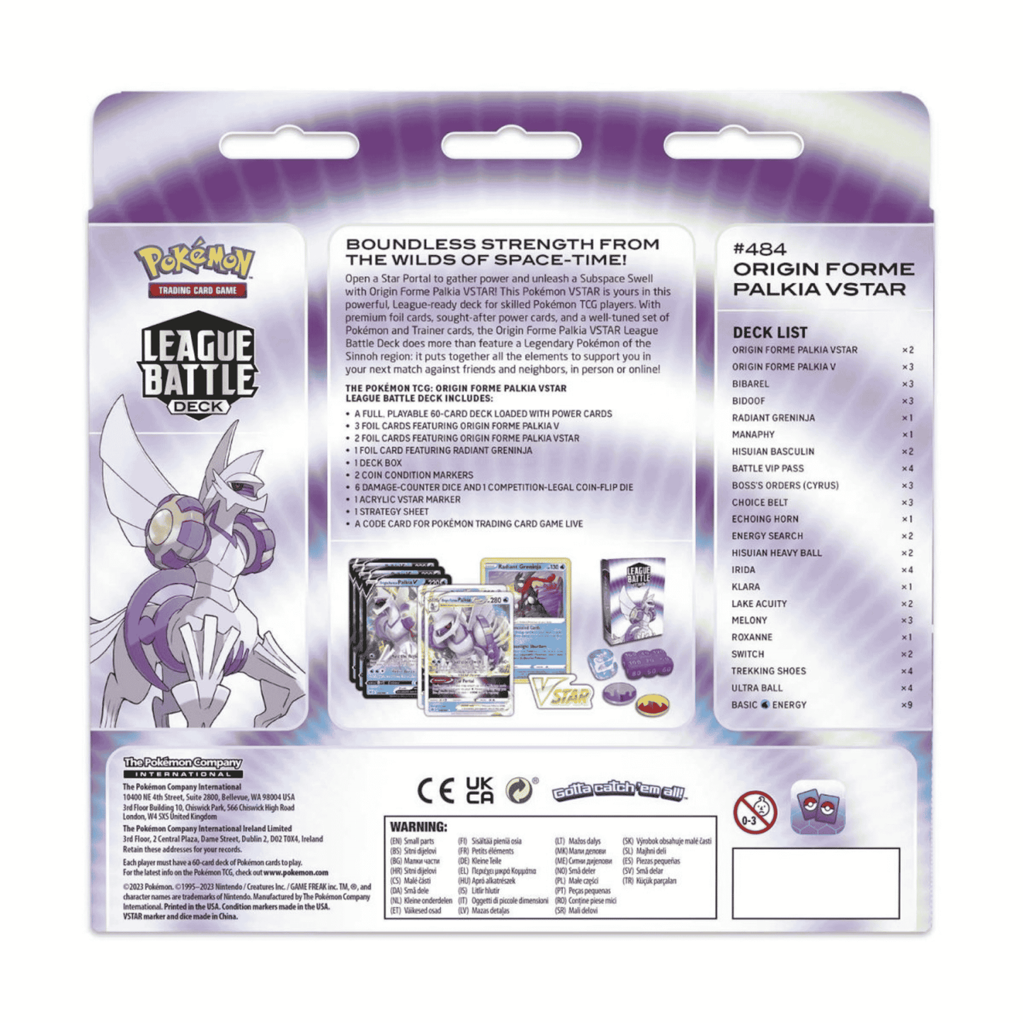 Pokemon League Battle Deck Origin Forme Palkia VSTAR