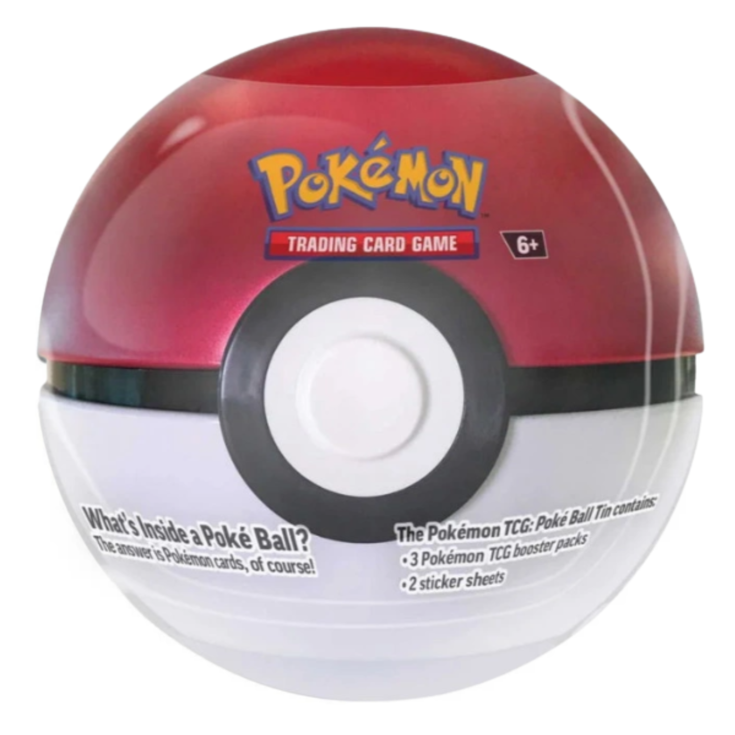 Pokemon: Poké Ball Tin 2025 - Poké Ball design featuring Pokémon Trading Card Game logo.