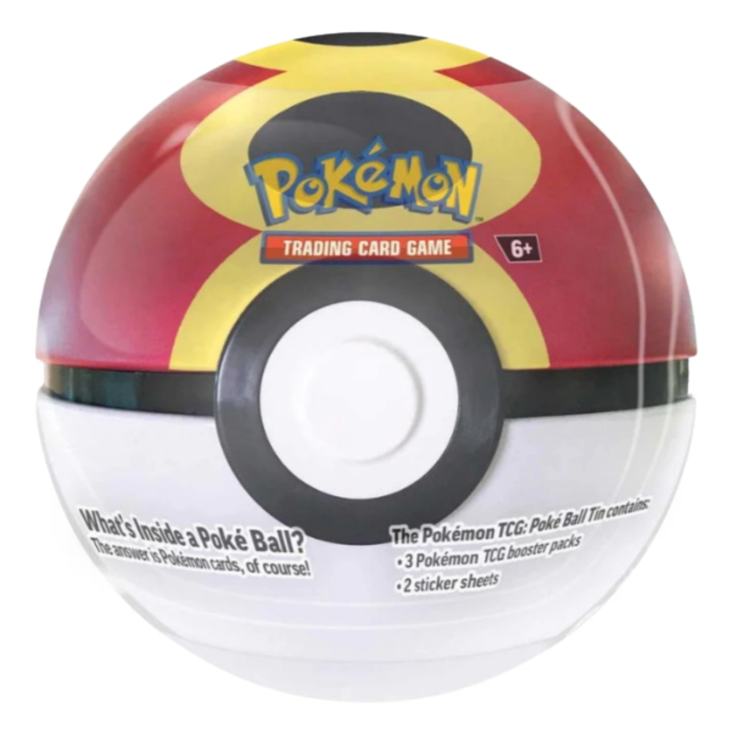 Pokemon: Poké Ball Tin 2025 featuring a classic Poké Ball design and details on included Pokémon TCG items.
