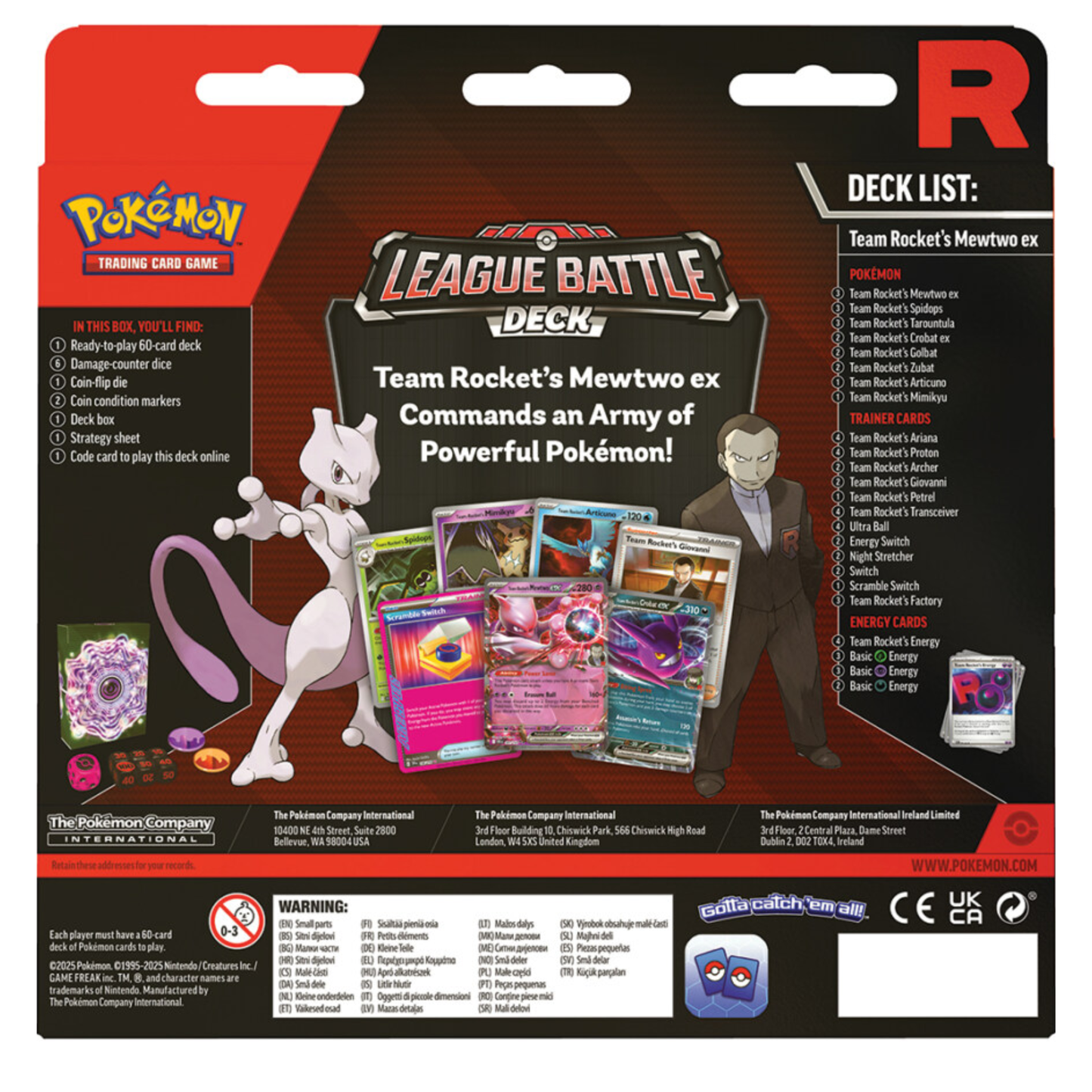 Pokemon Battle League: Team Rocket’s Mewtwo ex