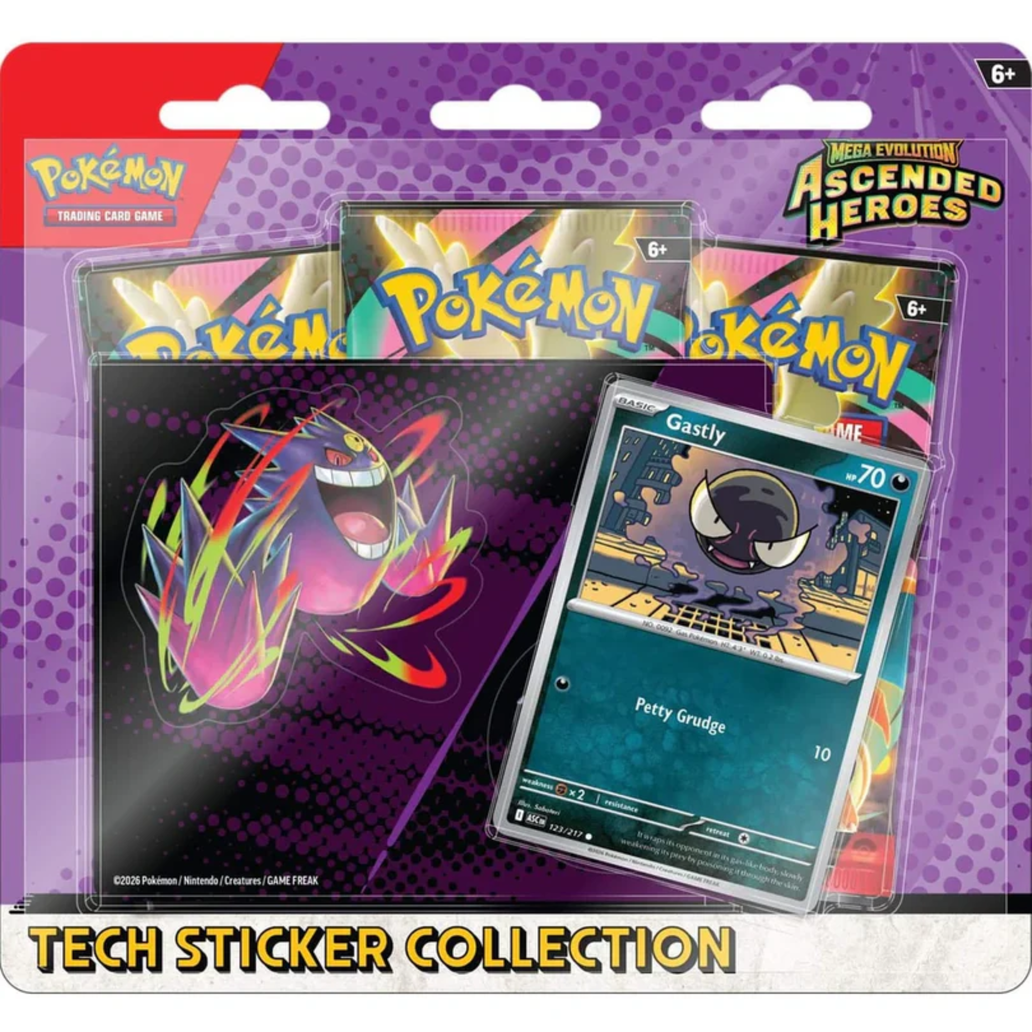 Pokemon ME02.5: Ascended Heroes Tech Sticker Collection (Gastly) (Max 1 pr Kunde)